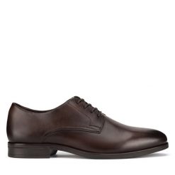 Półbuty Lasocki. Brązowe eleganckie półbuty Lasocki, bez wzorów, bez obcasa, bez zapięcia. Za 229.99 zł.