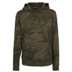 Bluza Z Kapturem Camo Dla Dorosłych Unisex. Zielone bluzy BUILD YOUR BRAND, m, bez wzorów, z kapturem. Za 200.99 zł.
