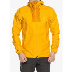 Kurtka przeciwdeszczowa męska Haglofs L.I.M Proof Jacket. Żółte kurtki Haglöfs, l, bez wzorów, bez kaptura. Za 613.99 zł.