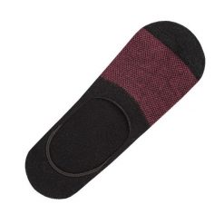 Stopki Czerwono-Czarne Krótkie Skarpetki w Drobny Wzór do Mokasynów Balerin -EM Men's Accessori. Czerwone skarpety Em men's accessories, bez wzorów, z bawełny. Za 19.99 zł.