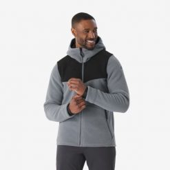 Polar turystyczny męski Quechua NH500 Warm. Czarne bluzy z polaru QUECHUA, l, bez wzorów, z dzianiny, z kapturem. Za 169.99 zł.