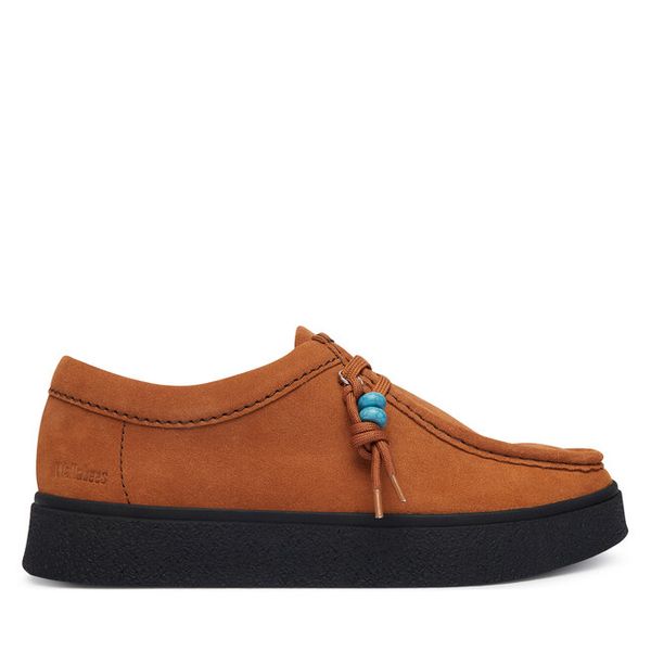 Półbuty Clarks. Brązowe eleganckie półbuty Clarks, bez wzorów, bez obcasa, bez zapięcia. Za 479.99 zł.