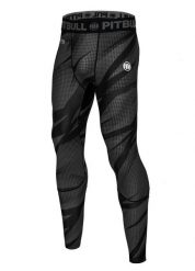 Legginsy dla dorosłych techniczne sportowe Dot Camo II. Czarne legginsy długie sportowe PITBULL, l, bez wzorów, z materiału, na fitness i siłownię. Za 159.00 zł.