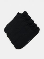 Skarpetki stopki OEKO-TEX 5 pack - czarny. Czarne skarpety Sinsay, bez wzorów. Za 15.99 zł.