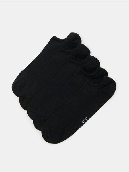 Skarpetki stopki OEKO-TEX 5 pack - czarny. Czarne skarpety Sinsay, bez wzorów. Za 15.99 zł.
