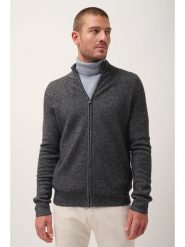 Just Cashmere Kaszmirowy kardigan "Charlote" w kolorze antracytowym rozmiar: XL. Czarne swetry rozpinane Just Cashmere, xl, bez wzorów, z kaszmiru, bez kołnierzyka, bez ramiączek. Za 549.06 zł.