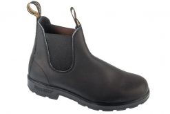 Sztyblety , Elastic Sided Boot. Czarne sztyblety Blundstone, bez wzorów, z materiału, bez obcasa, bez zapięcia. Za 768.99 zł.