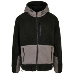 Kurtka z kapturem Urban Classics sherpa. Czarne kurtki Urban Classics, m, bez wzorów, z kapturem. Za 378.00 zł.