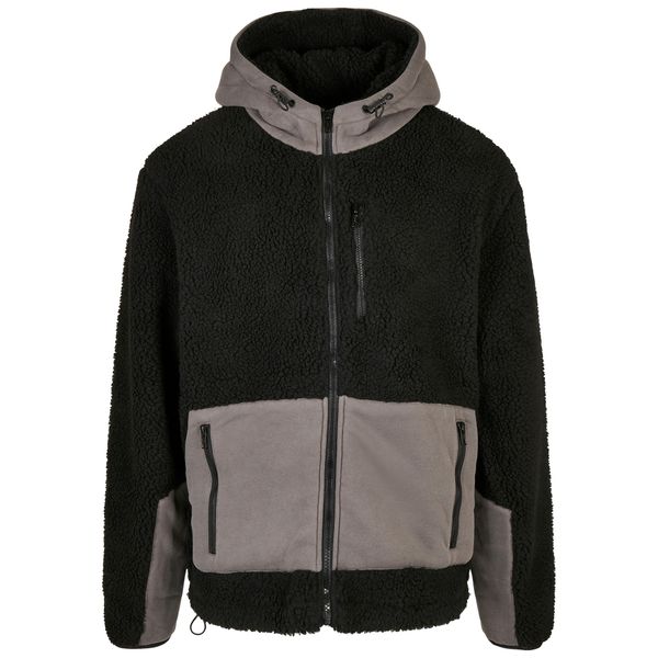 Kurtka z kapturem Urban Classics sherpa. Czarne kurtki Urban Classics, m, bez wzorów, z kapturem. Za 378.00 zł.