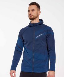 Bluza męska wełniana z kapturem Brubeck THERMO WOOL by Pustelnik. Niebieskie bluzy z kapturem Brubeck, m, bez wzorów, z materiału, z kapturem. Za 439.00 zł.