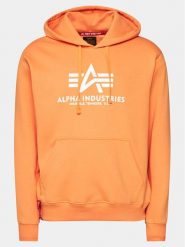 Alpha Industries Bluza Basic 178312 Pomarańczowy Regular Fit. Brązowe bluzy Alpha Industries, m, bez wzorów, z bawełny, bez kaptura. Za 99.99 zł.