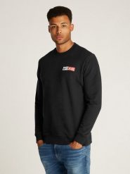 TOMMY JEANS Bluza w kolorze czarnym rozmiar: L. Czarne bluzy Tommy Jeans, l, bez wzorów, z bawełny, bez kaptura. Za 185.76 zł.