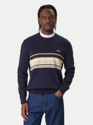 Lacoste Sweter AH5944 Granatowy Regular Fit. Niebieskie swetry rozpinane LACOSTE, m, bez wzorów, z bawełny, bez kołnierzyka, bez ramiączek. Za 659.99 zł.