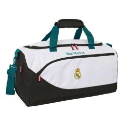Oficjalna torba sportowa Realu Madryt 2026-27. Niebieskie torby na ramię REAL MADRID, bez wzorów, z materiału, na ramię, z nadrukiem, bez dodatków. Za 220.25 zł.