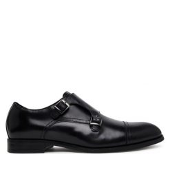 Półbuty Aldo. Czarne eleganckie półbuty Aldo, bez wzorów, bez obcasa, bez zapięcia. Za 339.99 zł.