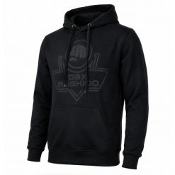 Czarna bluza z kapturem męska Black on Black DBX Bushido. Czarne bluzy z kapturem DBX BUSHIDO, m, bez wzorów, z bawełny, z kapturem. Za 129.99 zł.