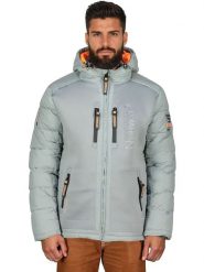 Geographical Norway Kurtka puchowa "Beachwood" w kolorze szarym rozmiar: 3XL. Szare kurtki Geographical Norway, na zimę, xl, bez wzorów, z puchu, bez kaptura. Za 275.40 zł.