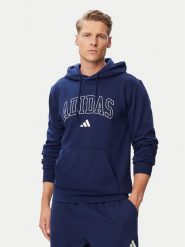Adidas Bluza Collegiate Script Graphic Hoodie KC7186 Niebieski Regular Fit. Niebieskie bluzy Adidas, m, bez wzorów, z bawełny, bez kaptura. Za 239.99 zł.