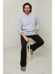 Lin Passion Koszula w kolorze szarym rozmiar: M/L. Szare koszule Lin Passion, l, bez wzorów, z bawełny, bez kołnierzyka, bez ramiączek. Za 189.95 zł.