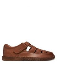 Go Soft Sandały DANY-02 MI18 Brązowy. Brązowe sandały GO SOFT, ze skóry, bez zapięcia. Za 199.99 zł.
