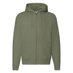 Kurtka Z Kapturem Premium Dla Dorosłych Unisex. Zielone kurtki Fruit of the Loom, s, bez wzorów, z kapturem. Za 167.99 zł.