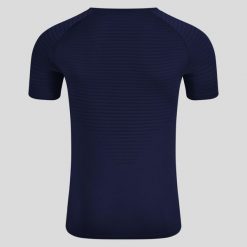 Koszulka męska Odlo PERFORMANCE X-LIGHT BL TOP crew neck s/s. Niebieskie bielizna termoaktywna ODLO, m, bez wzorów, z materiału, bez ramiączek, rowerowe. Za 249.99 zł.