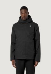 Kurtka anorak Mężczyzna K-WAY Jacko Twill Marmotta. Czarne kurtki K-Way, na zimę, m, bez wzorów, z futra, bez kaptura. Za 1,247.85 zł.