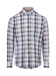 Bugatti Koszula Mężczyźni Regular Fit Bawełna niebieski|wielokolorowy, XL. Niebieskie koszule Bugatti, m, bez wzorów, z bawełny, bez kołnierzyka, bez ramiączek. Za 229.95 zł.