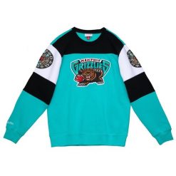 Bluza okrągły dekolt Memphis Grizzlies. Niebieskie bluzy Mitchell & Ness, bez wzorów, bez kaptura. Za 307.50 zł.