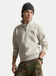 Polo Ralph Lauren Bluza 710P06234003 Szary jasny Regular Fit. Szare bluzy Polo Ralph Lauren, m, bez wzorów, z bawełny, bez kaptura. Za 859.99 zł.