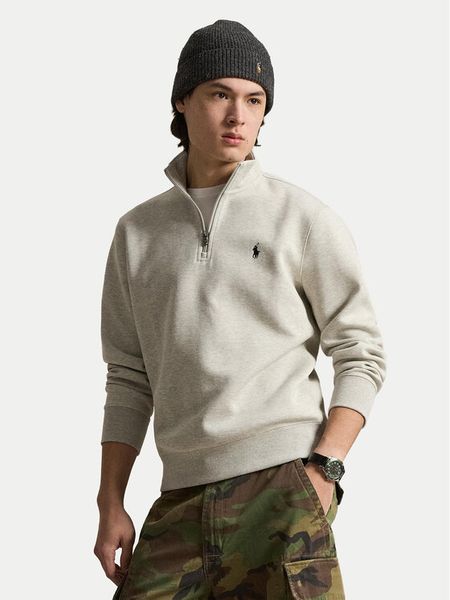 Polo Ralph Lauren Bluza 710P06234003 Szary jasny Regular Fit. Szare bluzy Polo Ralph Lauren, m, bez wzorów, z bawełny, bez kaptura. Za 859.99 zł.