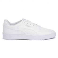 Buty do chodzenia męskie Puma 02 Court Classic. Białe buty sportowe casual Puma, bez wzorów, z materiału, bez zapięcia. Za 445.00 zł.