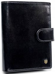 Portfel męski skórzany N4L-RVT BLACK. Czarne portfele ROVICKY, bez wzorów. Za 77.99 zł.
