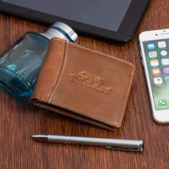 Portfel skórzany brązowy Beltimore z RFiD L54. Brązowe portfele bez wzorów, ze skóry. Za 60.49 zł.
