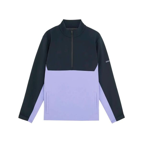 Kurtka przeciwwiatrowa 1/2 zip Lyle & Scott. Fioletowe kurtki LYLE AND SCOTT, m, bez wzorów, z materiału, bez kaptura. Za 777.50 zł.