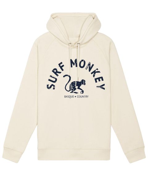 Bluza z bawełny organicznej –zakrzywione logo –zkapturem /dla dorosłych(kremowa). Białe bluzy z kapturem SURF MONKEY, m, bez wzorów, z bawełny, z kapturem. Za 345.00 zł.