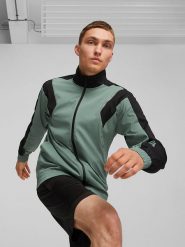 Puma Kurtka sportowa "Fit" w kolorze zielonym rozmiar: S. Zielone kurtki outdoor i hardshell Puma, s, bez wzorów, bez kaptura, outdoorowe. Za 88.43 zł.