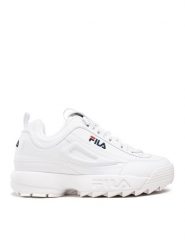 Fila Sneakersy Disruptor Low 1010262.1FG Biały. Białe buty sportowe casual Fila, bez wzorów, ze skóry, bez zapięcia. Za 279.99 zł.