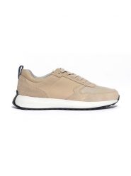 Geox Skórzane sneakersy "Volpiano" w kolorze beżowym rozmiar: 45. Brązowe buty sportowe casual Geox, bez wzorów, z materiału, bez zapięcia. Za 281.10 zł.