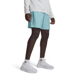 Spodenki treningowe męskie Under Armour Woven Wordmark. Czarne krótkie spodenki sportowe Under Armour, m, bez wzorów, z materiału. Za 138.30 zł.