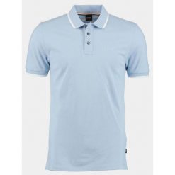 Koszulka Polo męska BOSS Parlay 190 AZZURRO regular fit niebieska (50494697-450). Niebieskie t-shirty sportowe Boss, bez wzorów, bez ramiączek. Za 279.00 zł.