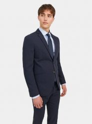 Jack&Jones Krawat Solid 12230334 Granatowy. Niebieskie krawaty i muchy Jack&Jones, bez wzorów, z syntetyku. Za 59.99 zł.