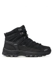 CMP Trekkingi Rigel Mid Wp 3Q12947 Czarny. Czarne botki sznurowane CMP, bez wzorów, ze skóry, bez obcasa, bez zapięcia. Za 379.99 zł.