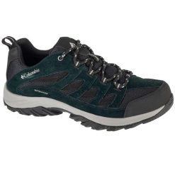Buty trekkingowe męskie, Crestwood Waterproof. Czarne buty turystyczne Columbia, bez wzorów, bez zapięcia. Za 349.99 zł.