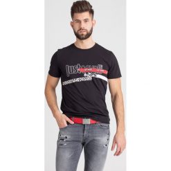 T-SHIRT Just Cavalli. Czarne t-shirty Just Cavalli, l, bez wzorów, z bawełny, bez kołnierzyka, bez ramiączek. Za 293.40 zł.