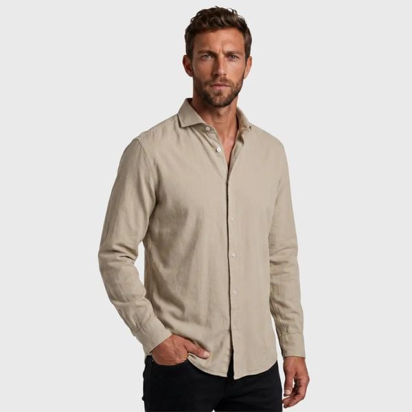 Koszula turystyczna męska z długim rękawem NORWAY LINEN. Białe koszule Aulp, na lato, l, bez wzorów, z bawełny, bez kołnierzyka, bez ramiączek. Za 159.99 zł.
