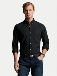 Polo Ralph Lauren Koszula 710928254006 Czarny Slim Fit. Czarne koszule Polo Ralph Lauren, m, bez wzorów, z bawełny, bez kołnierzyka, bez ramiączek. Za 419.99 zł.