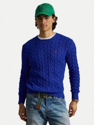 Polo Ralph Lauren Sweter 710775885553 Niebieski Regular Fit. Niebieskie swetry rozpinane Polo Ralph Lauren, m, bez wzorów, z bawełny, bez kołnierzyka, bez ramiączek. Za 949.99 zł.