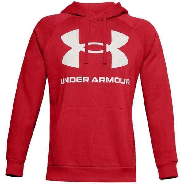 Bluza fitness męska Under Armour Rival Fleece Big Logo HD. Czerwone bluzy Under Armour, m, bez wzorów, bez kaptura. W wyprzedaży za 159.00 zł.