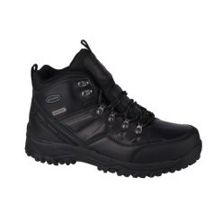 Buty trekkingowe męskie Skechers Relment. Czarne buty trekkingowe Skechers, bez wzorów, z materiału, bez zapięcia. Za 429.99 zł.